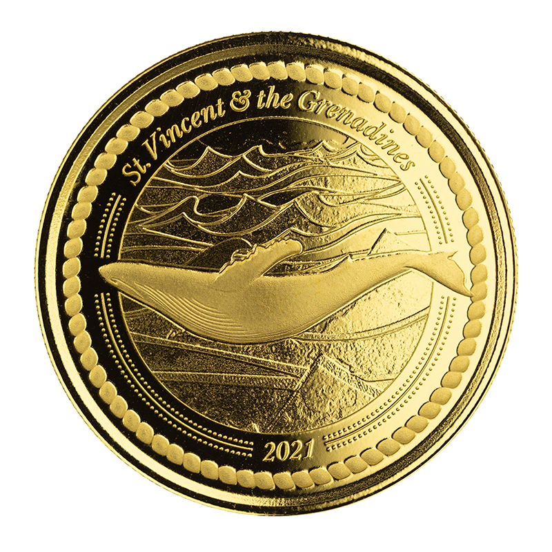 Image pour Pièce d’or de 1 oz, Saint-Vincent-et-les Grenadines – Baleine à bosse, série Caraïbes orientales 8 (2021) à partir de Métaux précieux TD